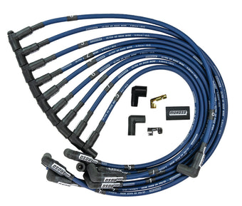 compare product Moroso Chevrolet Small Block Ignition Wire Set - Ultra 40 - Unsleeved - HEI - Over Valve - Blue