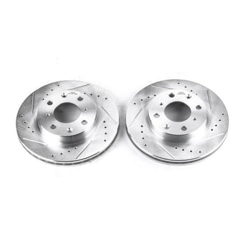 compare product Power Stop 90-00 Honda Civic Front Evolution Drilled & Slotted Rotors - Pair