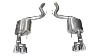 compare product Corsa 2018-2023 Ford Mustang V8 5.0L 3in Axle-Back Dual Rear Exit w/ 4in Polished Pro-Series Tips