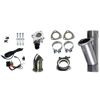 compare product Granatelli 3.0in Aluminized Mild Steel Electronic Exhaust Cutout w/Slip Fit & Band Clamps