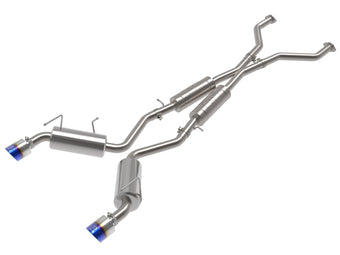 compare product aFe Takeda 09-20 Nissan 370z 2-1/2 IN 304 Stainless Steel Cat-Back Exhaust System w/ Blue Flame Tip