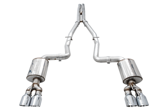 compare product AWE Tuning 2015+ Dodge Challenger 6.4L/6.2L Non-Resonated Touring Edition Exhaust - Quad Silver Tips