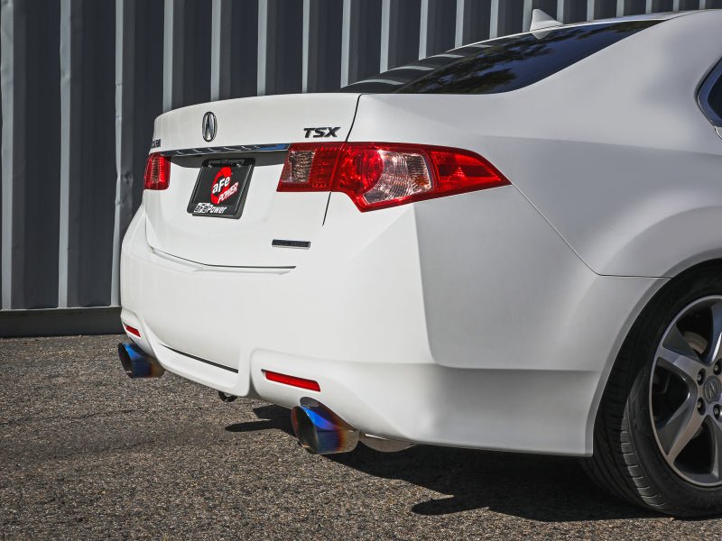 aFe 09 - 14 Acura TSX L4 2.4L Takeda 2 - 1/2in to 2 - 1/4in 304 SS Cat - Back Exhaust System w/BlueFlame Tip - My Store