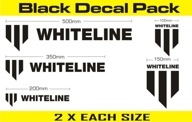 Whiteline Decal Kits 10 Pk Black - My Store
