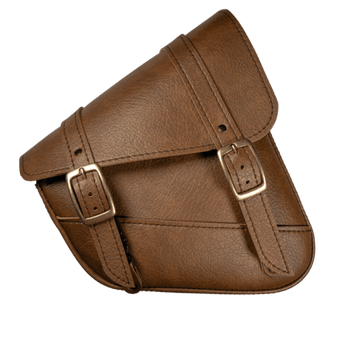 compare product Willie & Max HD Sportsters, Custom Hard Tails Brass Monkey Swingarm Bag Dual Shock - Warm Brown