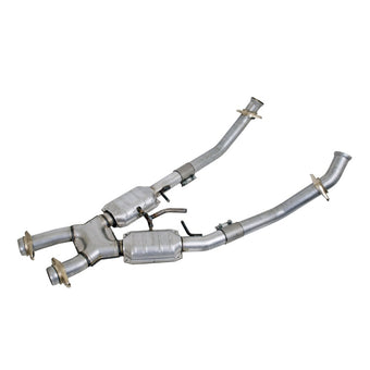 compare product BBK 86-93 Mustang 5.0 High Flow X Pipe With Catalytic Converters - 2-1/2