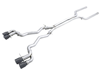compare product AWE Tuning 18-19 BMW M5 (F90) 4.4T AWD Cat-Back Exhaust - Track Edition (Diamond Black Tips)