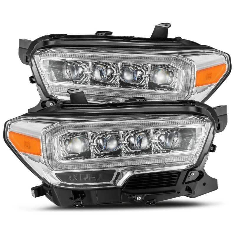 AlphaRex 16 - 20 Toyota Tacoma NOVA LED Projector Headlights Plank Style Chrome w/Activation Light - My Store