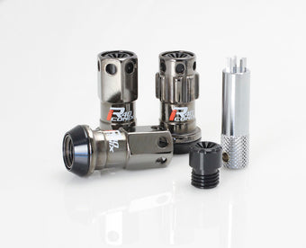 compare product Project Kics 12X1.50 R40 Iconix Classical Lug Nuts w/ Black Plastic Cap - 20 - No Locks