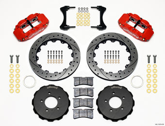compare product Wilwood Narrow Superlite 6R Front Hat Kit 12.88in Drill Red 2006-Up Civic / CRZ