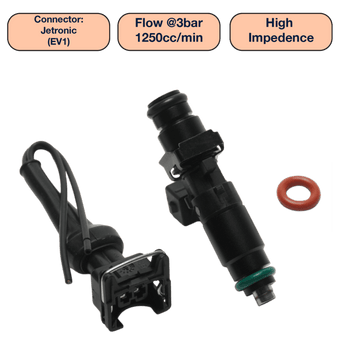compare product DeatschWerks Universal 1250cc Single Fuel Injector / 60mm Length / 14mm O-Ring Seals