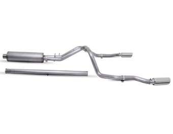 compare product Gibson 20-22 Silverado/GMC Sierra 2500 HD 6.6L Crew Cab (Long Bed) Cat-Back Dual Split Exhaust