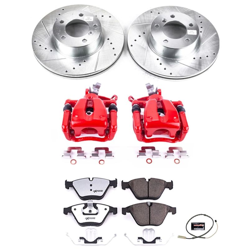 Power Stop 11 - 12 BMW 328i xDrive Front Z26 Street Warrior Brake Kit w/Calipers - My Store
