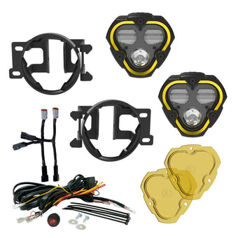 compare product KC HiLiTES FLEX ERA 3 Dual Mode SAE Fog Lights - 2-Light Master Kit for Toyota Tacoma/4Runner/Tundra