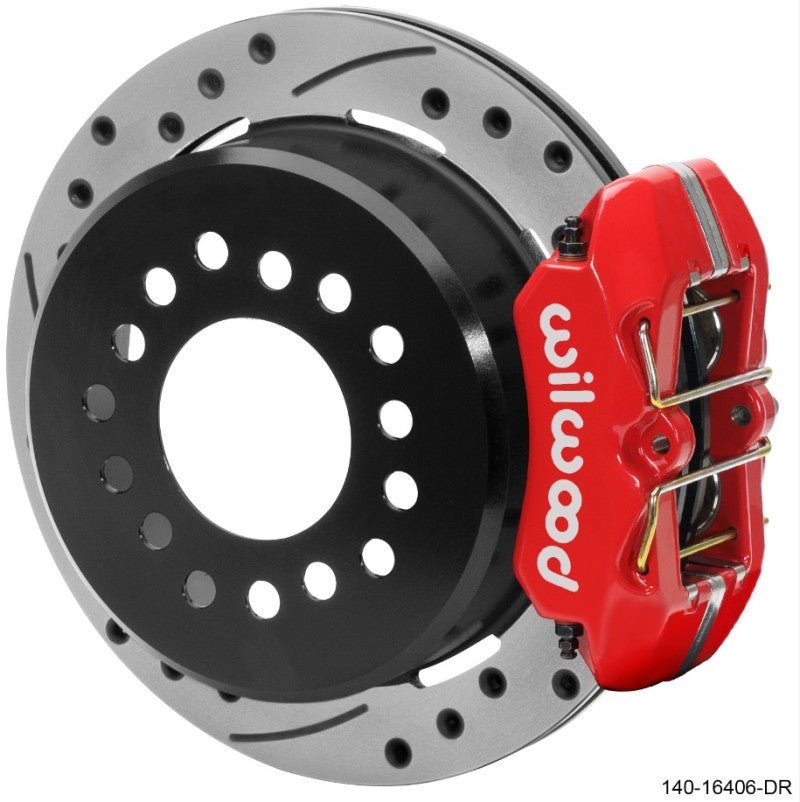 Wilwood Ford Explorer 8.8in Rear Axle Dynapro Disc Brake Kit 11in Drilled/Slotted Rotor - Red Caliper - My Store