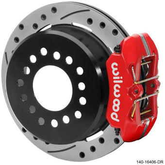 compare product Wilwood Ford Explorer 8.8in Rear Axle Dynapro Disc Brake Kit 11in Drilled/Slotted Rotor -Red Caliper