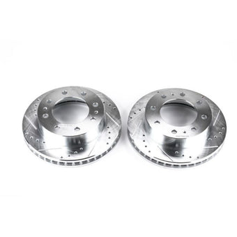 compare product Power Stop 02-04 Chevrolet Avalanche 2500 Front Evolution Drilled & Slotted Rotors - Pair