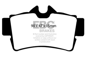 compare product EBC 94-04 Ford Mustang 4.6 Cobra Redstuff Rear Brake Pads