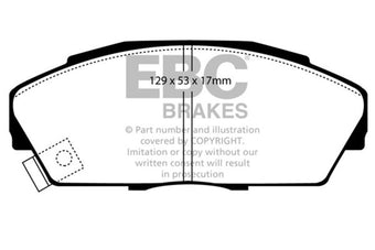 compare product EBC 92-94 Acura Integra 1.7 Vtec Ultimax2 Front Brake Pads