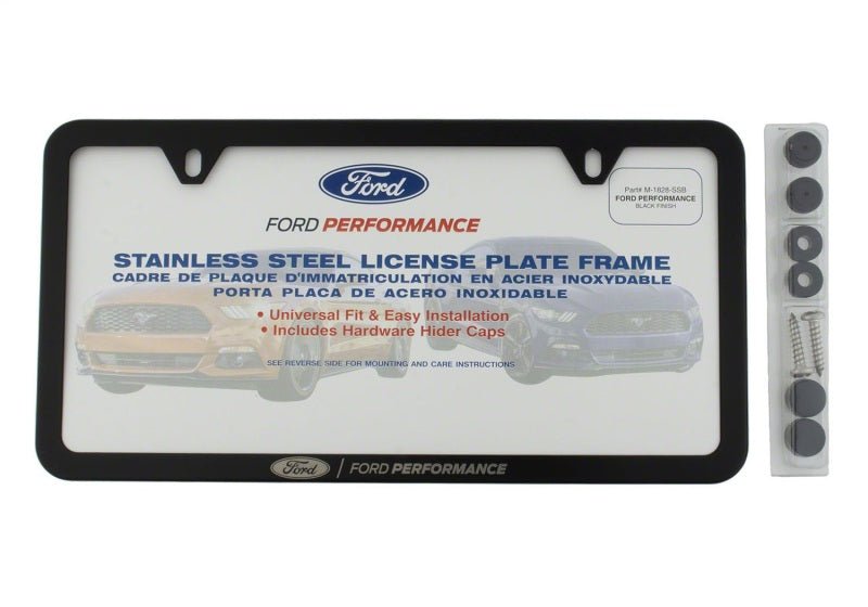 Ford Racing Ford Performance Slim License Plate Frame - Black Stainless Steel - My Store
