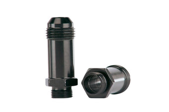 compare product Aeromotive Demon Carb AN-08 to 9/16in x 24 Thread Float Bowl Fitting - Extended