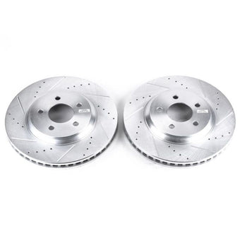 compare product Power Stop 05-14 Ford Mustang Front Evolution Drilled & Slotted Rotors - Pair