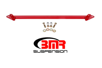compare product BMR 15-17 S550 Mustang Front 2-Point Subframe Chassis Brace - Red