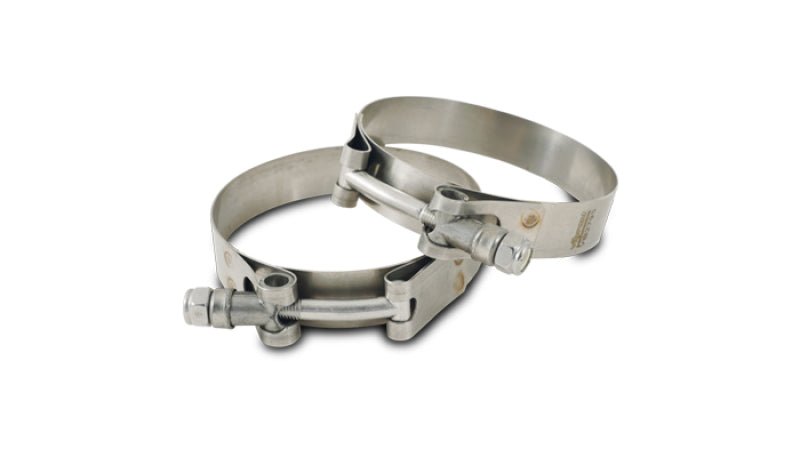 Vibrant Stainless Steel T - Bolt Clamps - Clamp Range 1.38in - 1.57in (2 Pack) - My Store
