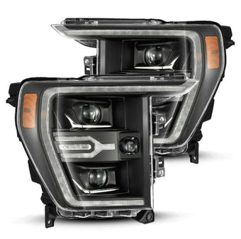compare product AlphaRex 21-22 Ford F150 Luxx-Series Projector Headlights Black w/Activ Light/Seq Signal