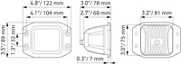 Hella Universal Black Magic 3.2in L.E.D. Cube Kit - Flood Beam (Flush Mount) - My Store