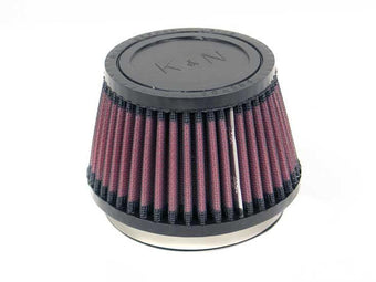 compare product K&N Filter Universal Rubber Filter 3 1/2 inch Flange 4 5/8 inch Base 3 1/2 inch Top 3 inch Height