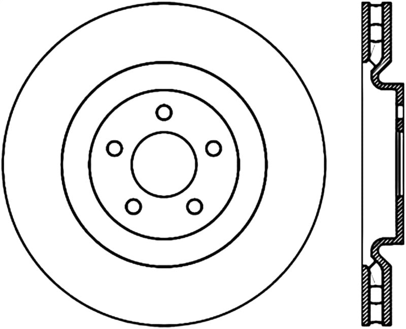 StopTech Power Slot Cryo 07 - 08 Ford Mustang Shelby Front Right Slotted Rotor - My Store