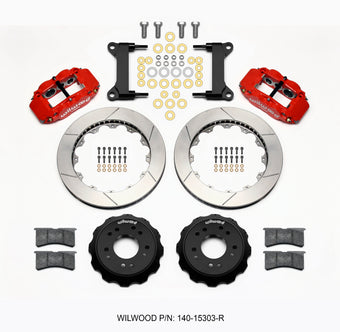 compare product Wilwood Narrow Superlite 6R Front Hat Kit 13.06 Red 63-87 C10 w/ Wilwood Pro Spindles