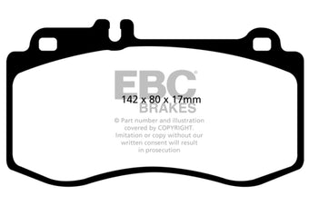 compare product EBC 10+ Mercedes-Benz E350 3.5 AMG Sport Package Yellowstuff Front Brake Pads