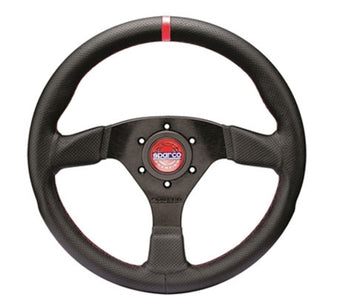 compare product Sparco Steering Wheel R383 Champion Black Leather / Red Stitching