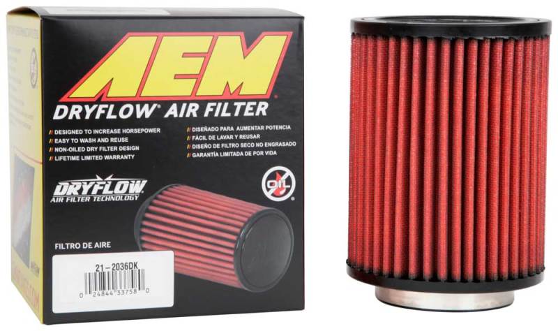 AEM Air Filter, 3inFLG/ 5inOD/ 6 - 1/2inH Dry Flow - My Store