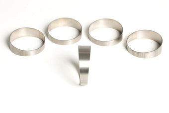 compare product Ticon Industries 2.36in 45 Degree 1.7D/4.01in CLR LR 1.2mm/.047in Wall Titanium Pie Cuts - 5pk