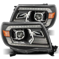 AlphaRex 05 - 11 Toyota Tacoma LUXX LED Projector Headlights Plank Style Black w/Activ Light and DRL - My Store
