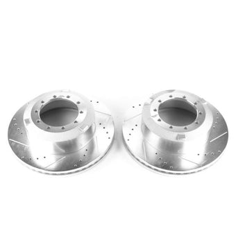 compare product Power Stop 17-22 Ford F-550 Super Duty Rear Drilled & Slotted Rotor - Pair
