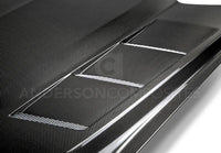Anderson Composites 15 - 17 Ford Mustang (Excl. GT350/GT350R) Heat Extractor Double Sided Hood - My Store