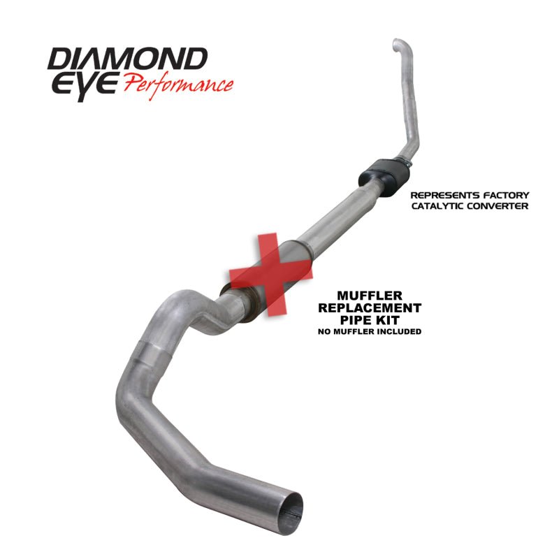 Diamond Eye KIT 5in TB MFLR RPLCMENT PIPE SGL ALUM 94 - 97 5 7 3L F250/F350 PWRSTROKE NFS W CARB STDS - My Store