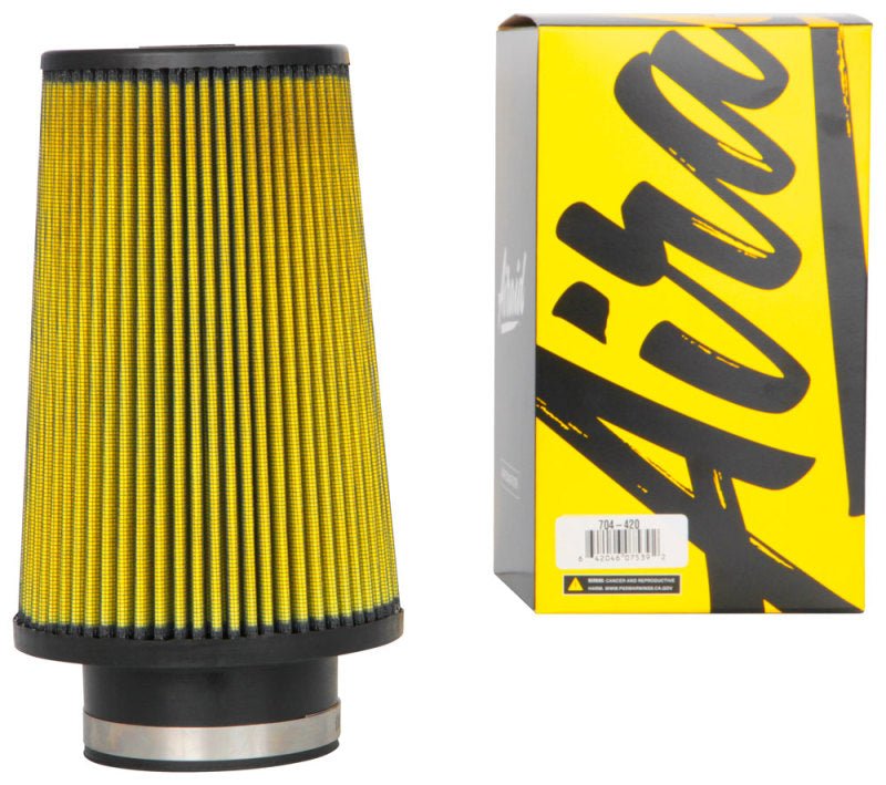Airaid Universal Air Filter - Cone 3 - 1/2in Flange x 6in Base x 4 - 5/8in Top x 9in Height - Synthaflow - My Store
