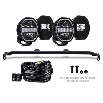 compare product Borne Off-Road 2021+ Ford Bronco Direct Fit Lights - Mod Bumper - 2in x 7in Round - Bumper
