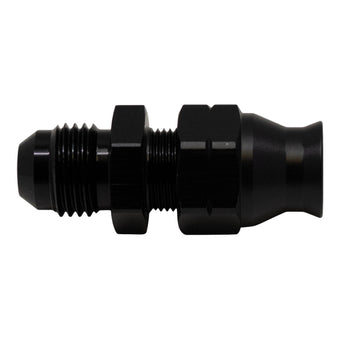 compare product DeatschWerks 6AN Male Flare to 5/16in Hardline Compression Adapter - Anodized Matte Black