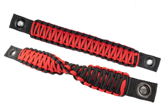 compare product Fishbone Offroad 97-06 Jeep Wrangler Paracord Door Handles - Black/Red