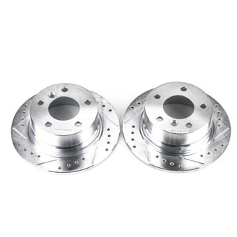 compare product Power Stop 96-02 BMW Z3 Rear Evolution Drilled & Slotted Rotors - Pair