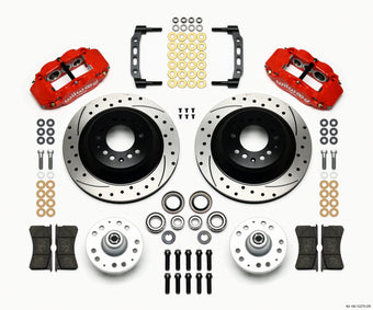 compare product Wilwood Narrow Superlite 6R Front Hub & 1PC Rtr Kit 12.88in Drilled -Red 74-80 Pinto/Mustang II