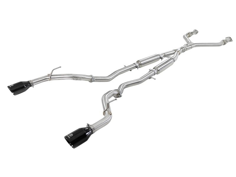 aFe Takeda 2.5in 304 SS Cat - Back Exhaust System w/ Black Tips 16 - 18 Infiniti Q50 V6 - 3.0L (tt) - My Store