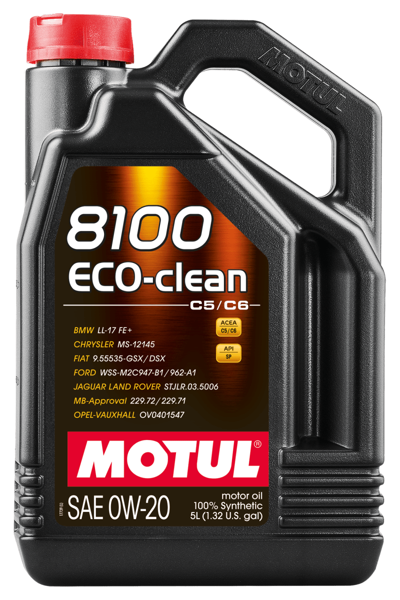 Motul 5L Synthetic Engine Oil 8100 0W20 Eco - Clean - My Store