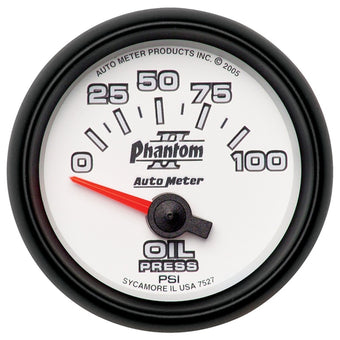 compare product Autometer Phantom II 52mm Short Sweep Electronic 0-100psi Oil Pressure Gauge